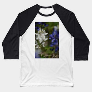 Blue and White Bluebonnets Baseball T-Shirt